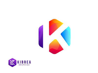 K letter Colorful logo