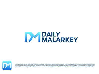 Daily Malarkey flat logo colorful dribbble illustration logo minimal minimalist modern logo team logo typography vector