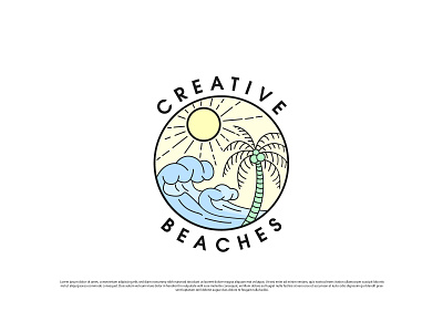 Creative Beaches logo design beach beach logo dribbble illustration logo minimal minimalist modern logo vector
