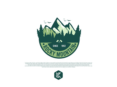 Rocky Mountain badge logo badge logo colorful logo design dribbble logo logo design logodesign minimalist mountain mountain logo rocky mountain