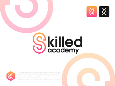 Skilled Academy logo academy academy logo coaching logo dribbble education education logo logo minimalist modern logo
