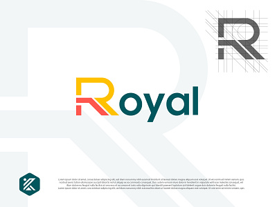 Royal minimal logo colorful logo design dribbble illustration logo logo design modern logo r logo royal royal logo vector