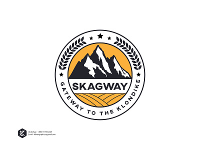 Skagway vintage badge logo badge logo dribbble illustration logo minimalist modern logo mountain mountain logo skagway skagway logo