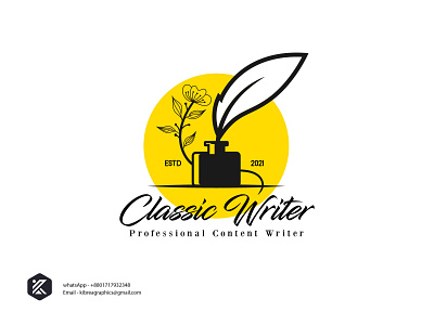 Classic Writer hand drawn logo