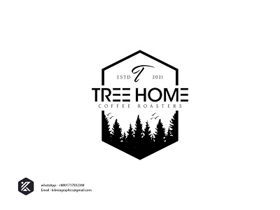 Tree home Coffee Shop Logo coffee coffee bean coffee roasters coffee shop concept design home illustration logo minimalist tree