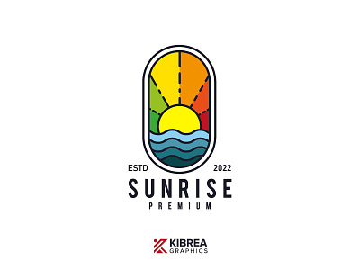 Sunrise Premium logo branding colorful logo design dribbble graphic design illustration logo minimalist modern logo monoline logo sunrise sunrise logo vector