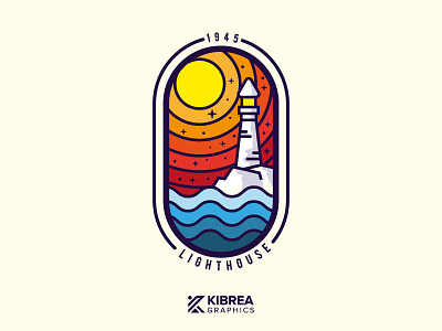 Lighthouse colorful monoline logo branding colorful logo design dribbble illustration lighthouse logo minimalist modern logo monoline logo ui vector