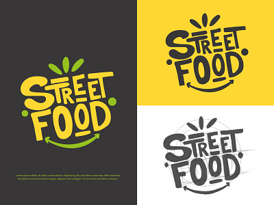 Street Food logo 3d animation branding colorful logo design dribbble food graphic design illustration logo minimalist modern logo motion graphics streetfood ui vector
