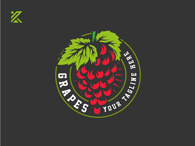 Grapes logo illustration branding colorful logo design dribbble fruits grapes illustration logo minimalist modern logo ui vector