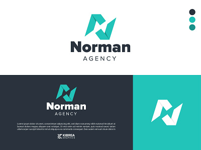 Norman Agency logo agencylogo branding colorful logo design dribbble graphic design illustration logo minimal logo minimalist modern logo ui vector