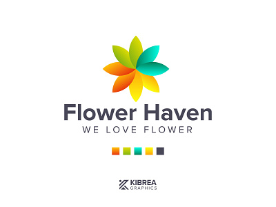 Flower Haven Logo illustration branding colorful logo design dribbble flower company logo flower haven logo flower logo illustration logo minimalist modern logo ui vector