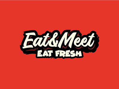 Eat & Meet branding colorful logo design dribbble illustration logo minimalist modern logo