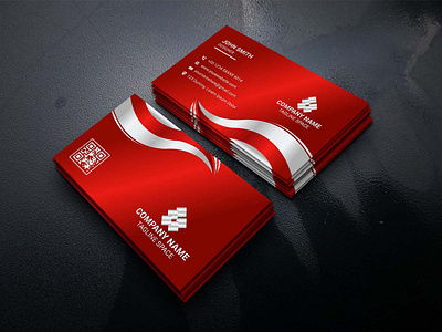 Red Luxury Business Card Design