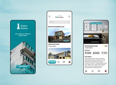 A real estate mobile app design app branding design graphic design illustration logo typography ui ux vector