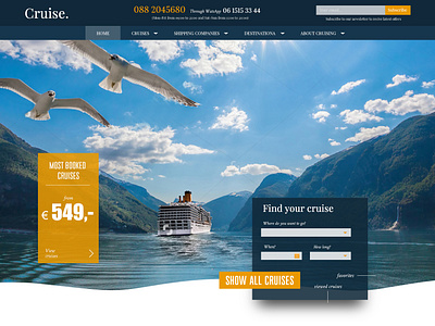 Cruise travel page