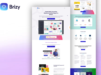 Brizy Cloud Website Builder Landing Page branding brizy brizy cloud design graphic design illustration page builder themes ui ux web design website builder website template website themes