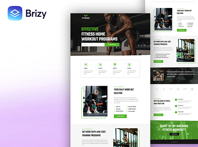 Brizy Cloud - Fitness branding brizy brizy cloud design graphic design page builder themes ui ux web design website template website theme