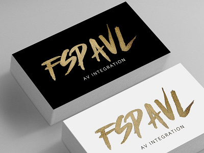 FSPAVL black branding businesscards gold logo