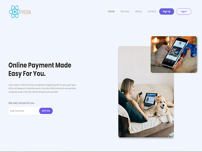 Online Payment Landing Page app branding design graphic design illustration logo mobile ui ux vector