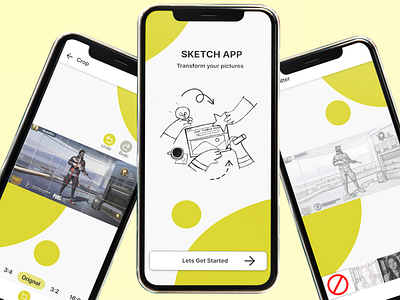 Sketch Yourself Mobile Application app branding design graphic design illustration logo mobile ui ux vector