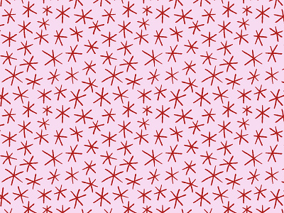 Red Star Motif design flower illustration pattern pink red star surface pattern