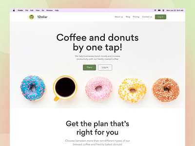 Coffee and donuts delivery website design graphic design ui uidesign uidesigner ux uxdesign uxui