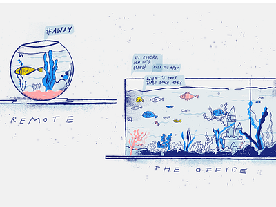 This is why remote work can work aquarium fish home office illustration remote tooploox