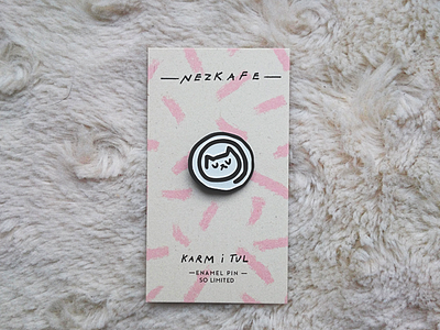 Cat enamel pin