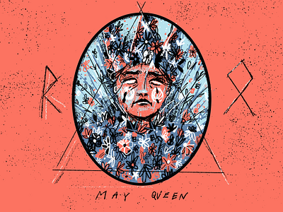 May Queen Midsommar flowers illustration mayqueen midsommer playoffs sticker stickermule texture