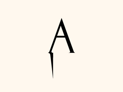 A a icon illustration letter logo mixed pencil symbol typography