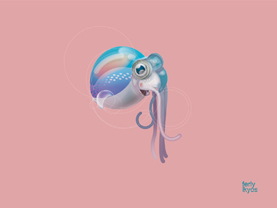 Blue cuttlefish blue character cuttlefish gum imac g3 octopus rubber squid vector
