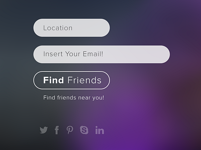 Find Friends photoshop search ui user interface web web design