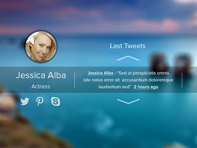Jessica Profile avatar design flat design profile page user interface