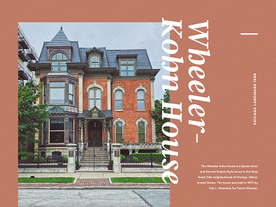 Wheeler-Kohn House architecture argent cf chicago filson pro graphic design near south side photography vsco