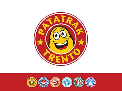 Patatrak Logo branding food logo logo design patatrak potatoes reifeströmung trento
