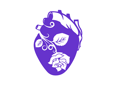 Heart heart logo logo design purple reifestroemung rose vector