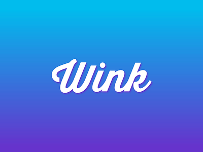 Wink lettering logo logo design script wink