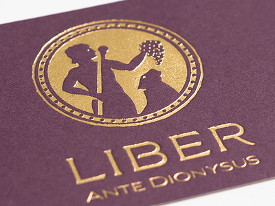 Liber - Business Card business card gold liber logo stemma wine