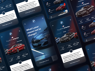 The BMW 8 Series | Choice your model app app design application bmw car car app figma figma design figmadesign mobile mobile app mobile app design mobile design mobile ui product product app product page uidesign uxdesign