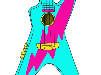 80s Flying V ukulele design