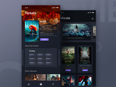 Movie card dark ios11 iphonex movie ue ui ux