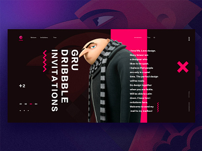 Invitation dribbble gru invitation web