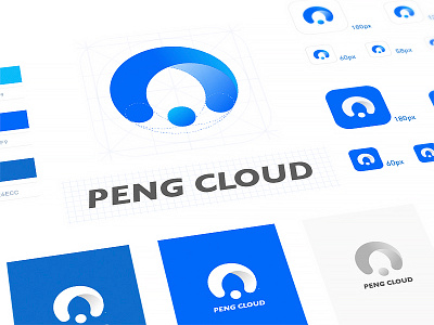 Peng Cloud-logo blue design logo ue ui vi