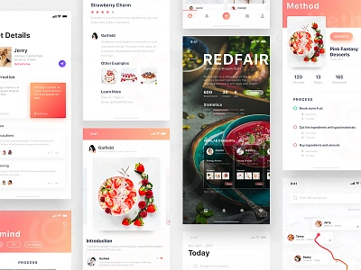 Food App color food ios11 iphonex ui