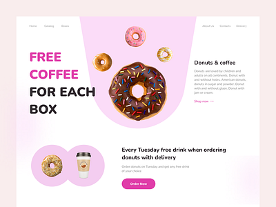 Donut Header Exploration design donut figma ui web design web site