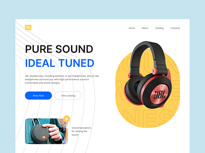 JBL Headphones Website figma headphones ui web design web site