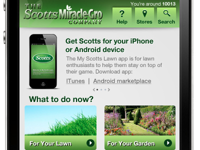 Scotts Mobile Website