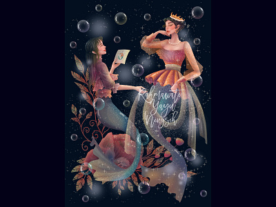 Mermaid Fashion Designer art artwork beautiful beauty cute design designer digital art digital painting drawing fantasy fashion flowers girls illustration mermaid mermay pretty princess style