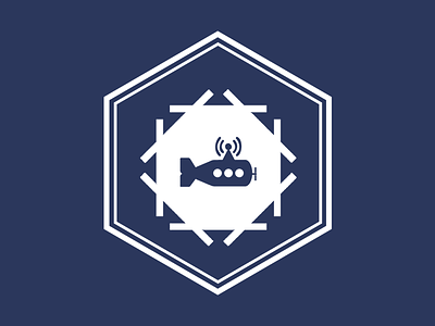 RoboSub Logo autonomous hexagon logo submarine