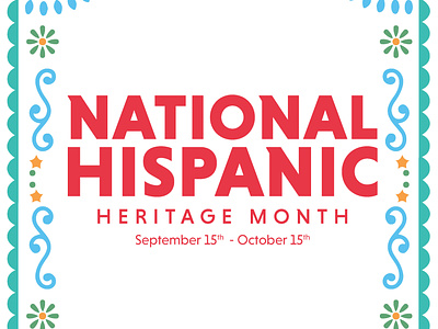 National Hispanic Heritage Month design graphic design typography